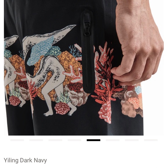 Roark Passenger Primo Swim Trunks in Yling Dark Navy NWT - Picture 2 of 6